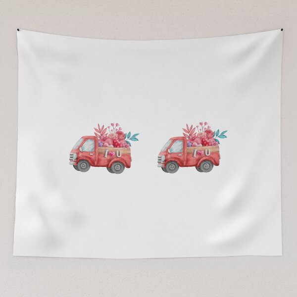 Item preview, Cute Love Truck with Heart Cargo Watercolor TwoTone  designed and sold by TwinkleBaby.