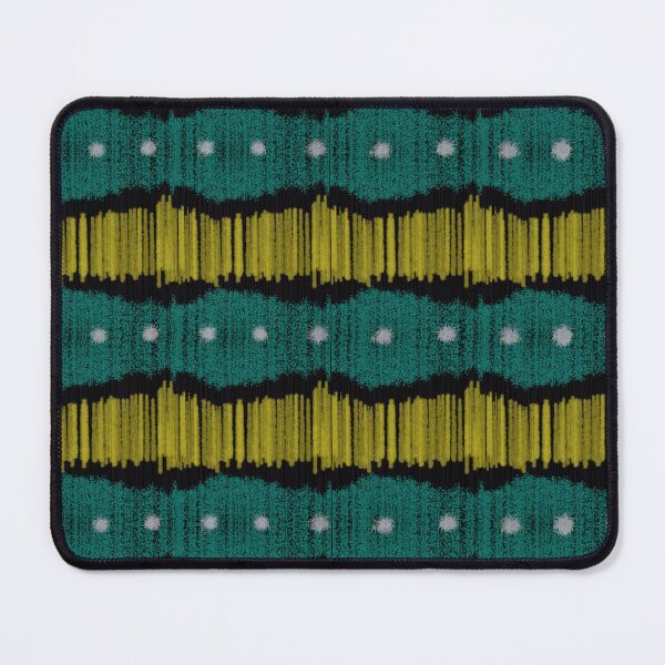 Aperçu de l'œuvre Textiles lignes vertes et vagues jaunes créée et vendue par HiTheejay.