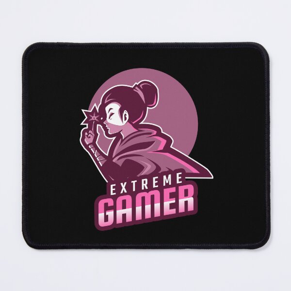 Item preview, Extreme Gamer with Female Ninja Warrior and Shuriken designed and sold by PRIVARSHU.