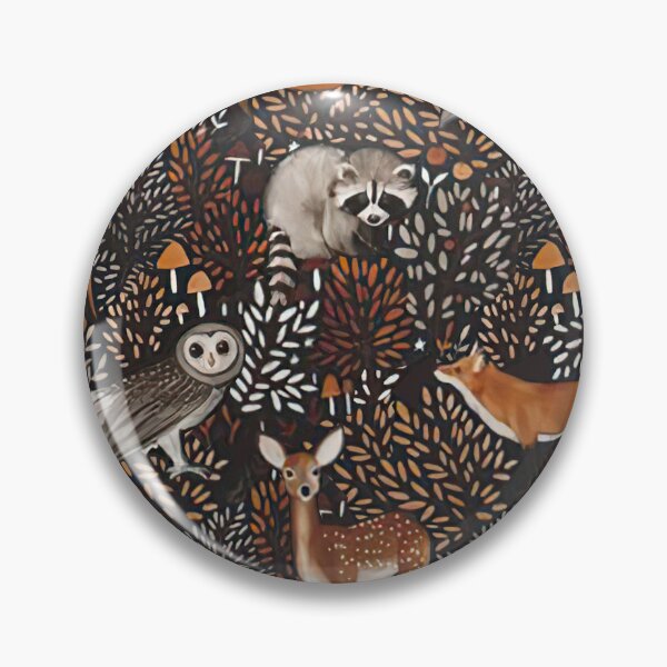 Item preview, Fox Deer Owl Raccoon Woodland designed and sold by SweetTea4U.