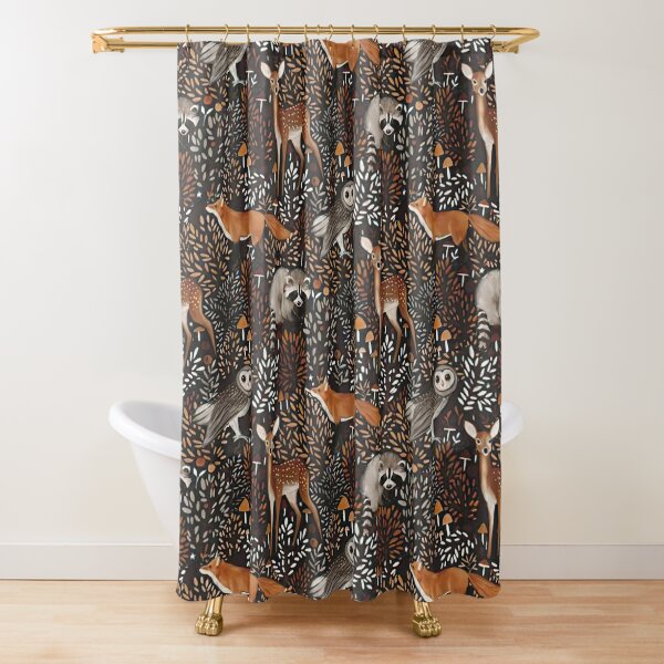 Woodland Animals Shower Curtains for Sale