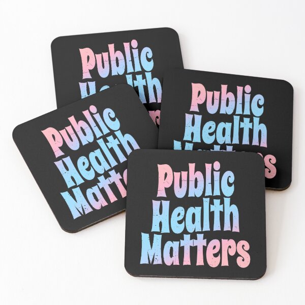 Item preview, Public Health Matters (Inspirational and Motivational Political Quote • Vintage Classic 70's Look • Light Blue Purple Pink Gradient) designed and sold by SassyClassyMe.