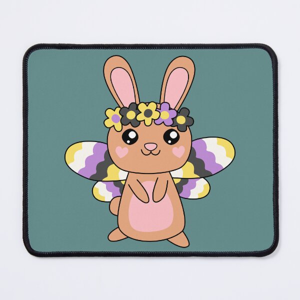 Item preview, Cottagecore Fairycore Kawaii Nonbinary Pride Bunny Rabbit Fairy designed and sold by cashewdays.
