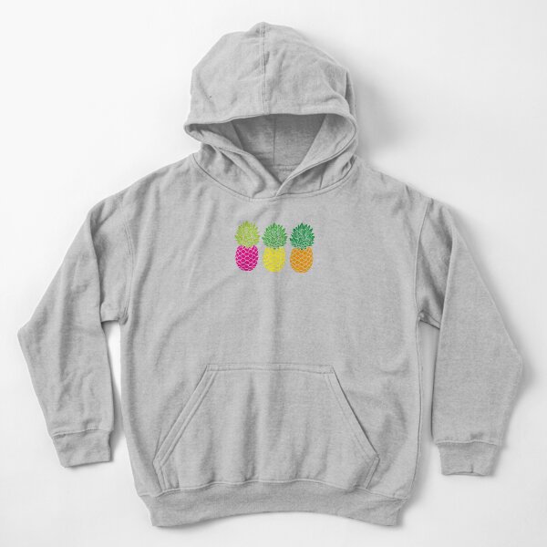 Pineapple Trio | Pineapple Silhouettes | Three Pineapples | Kids Pullover Hoodie