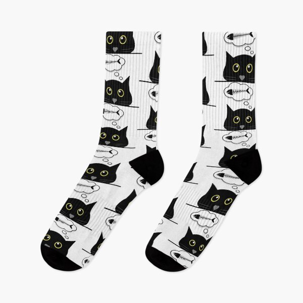 Item preview, BLACK CAT PEEKING - Imagine Fish designed and sold by Studiopork.