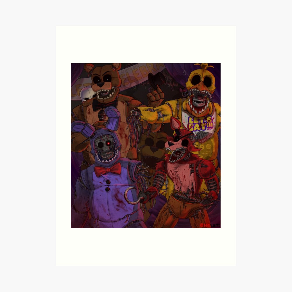 Five Nights at Freddy's Custom Withered Animatronics Poster for