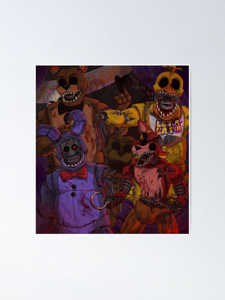 Five Nights at Freddy's Custom Withered Animatronics Poster for