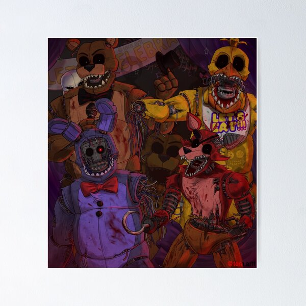 Five Nights at Freddy's Custom Withered Animatronics Poster for Sale by  HappyTreeX1