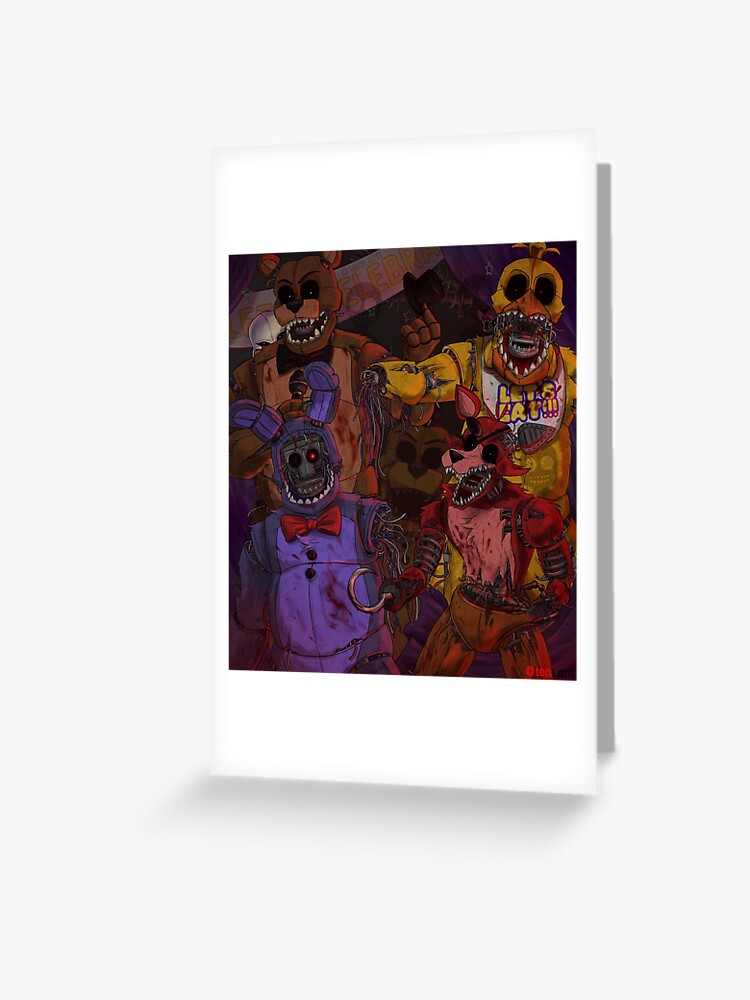 Impression rigide for Sale avec l'œuvre « Freddy doré FNAF » de l