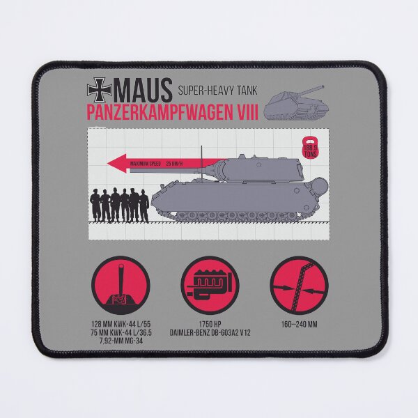 Item preview, Informative infographics Pz-VIII MAUS designed and sold by FAawRay.