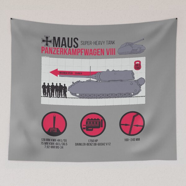 Item preview, Informative infographics Pz-VIII MAUS designed and sold by FAawRay.