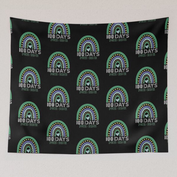 Item preview, 100 Days Smarter and Brighter Rainbow Happy 100th Day of School designed and sold by SpringMoonPress.