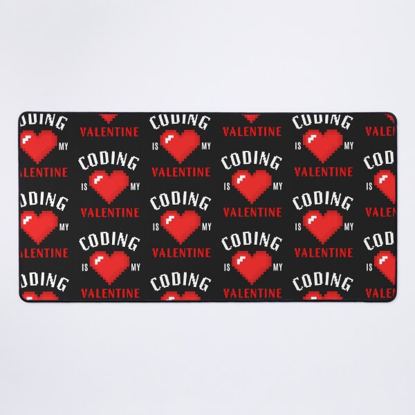 Item preview, Copy of Coding is my Valentine - on black designed and sold by Code  Monkeys.
