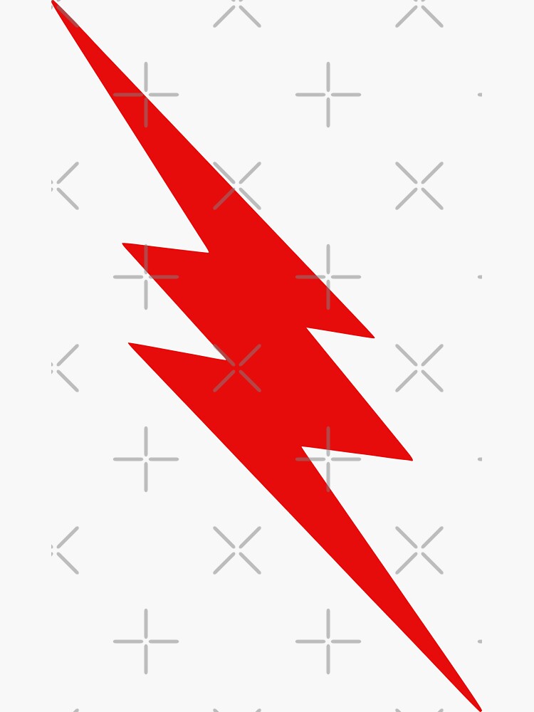 Thumbnail 3 of 3, Sticker, Red Lightning Bolt designed and sold by SpaceAlienTees.
