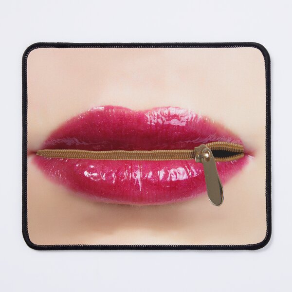 Item preview, Zip It - Funny Ladies Red Lips with Zipper designed and sold by cgroenewald.