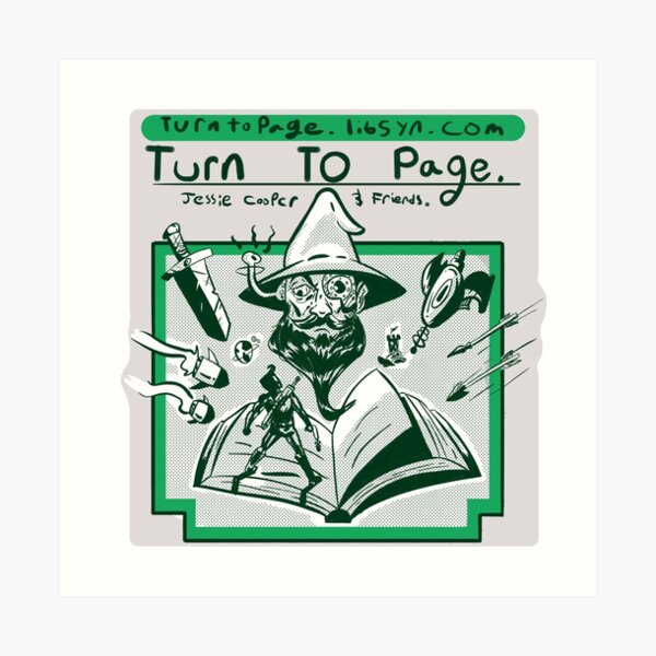 Turn to Page Artwork Art Print