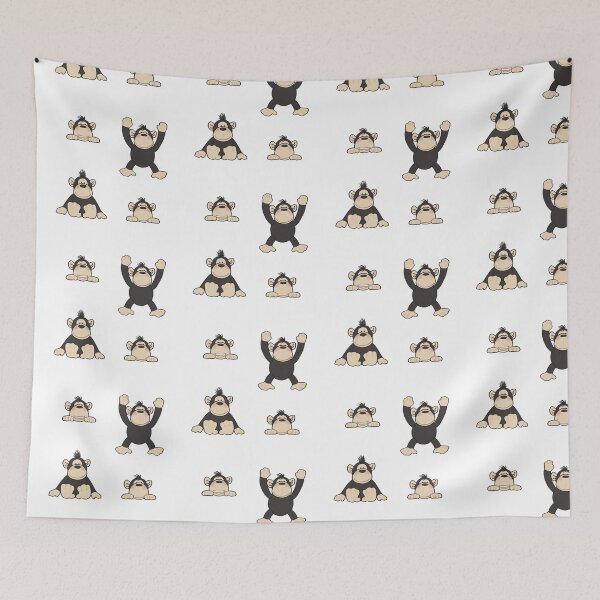 Item preview, cute monkey sticker pack designed and sold by Ashleysnook.