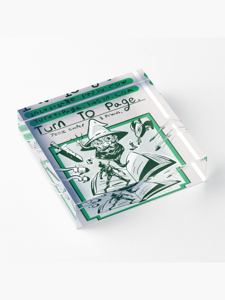 Alternate view of Turn to Page Artwork Acrylic Block