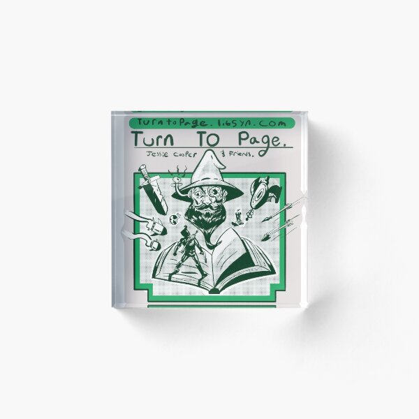 Turn to Page Artwork Acrylic Block