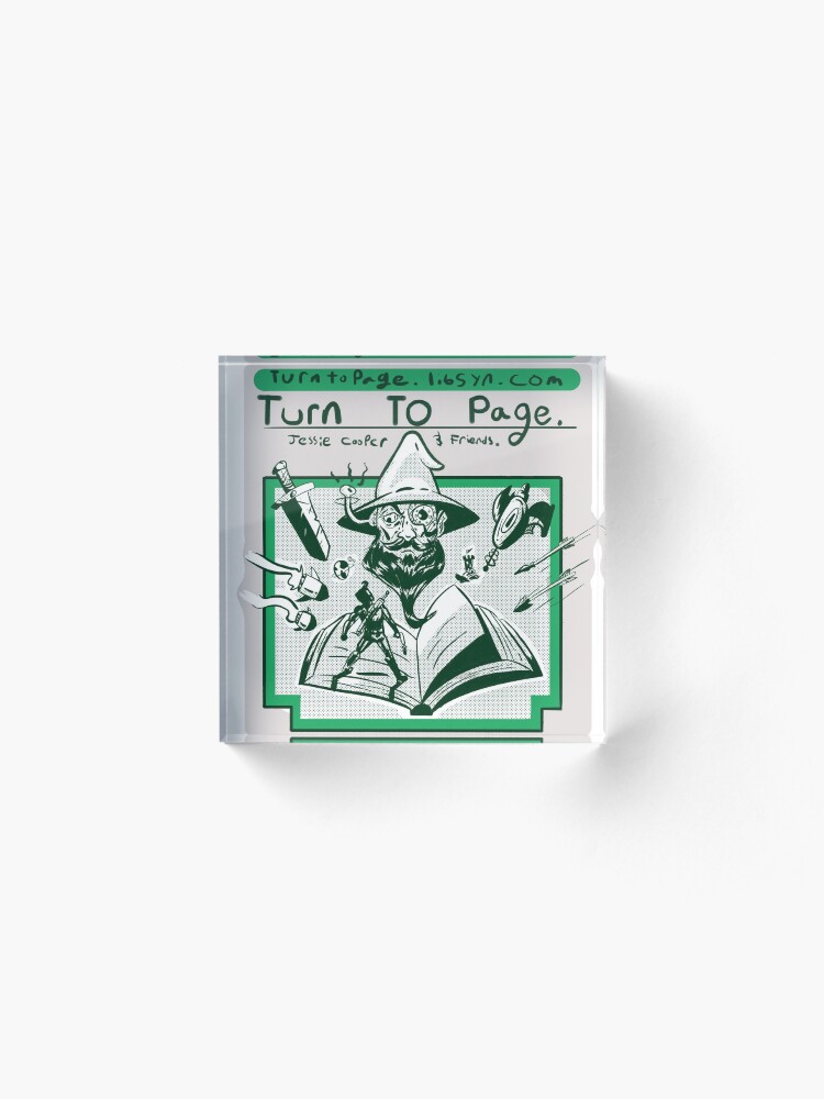 Alternate view of Turn to Page Artwork Acrylic Block