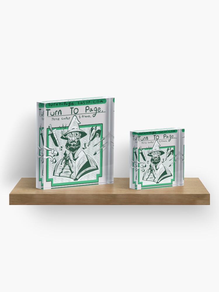 Alternate view of Turn to Page Artwork Acrylic Block