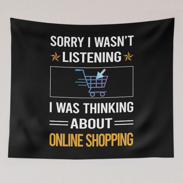 Item preview, Funny Listening Online Shopping Shopper designed and sold by fatherbarliman.