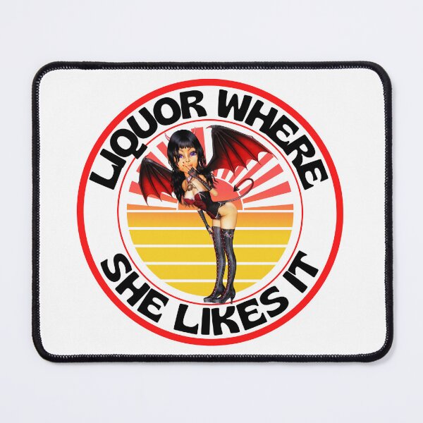 Item preview, Funny Retro Liquor Where She Likes It Round Devil Woman designed and sold by RGRamsey.