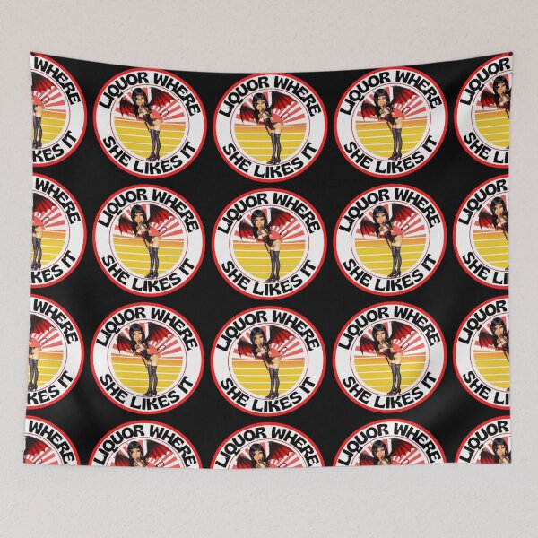 Item preview, Funny Retro Liquor Where She Likes It Round Devil Woman designed and sold by RGRamsey.