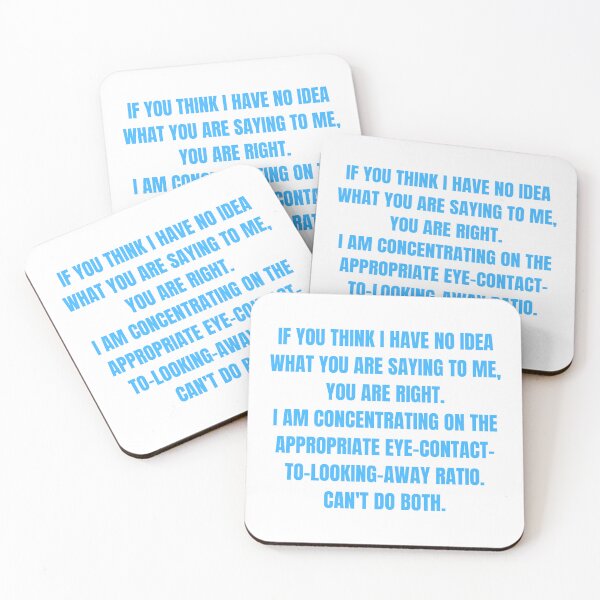 Item preview, Appropriate Eye-Contact-to-Looking-Away Ration Funny ADHD Autism Design designed and sold by Nathalie Aynié.