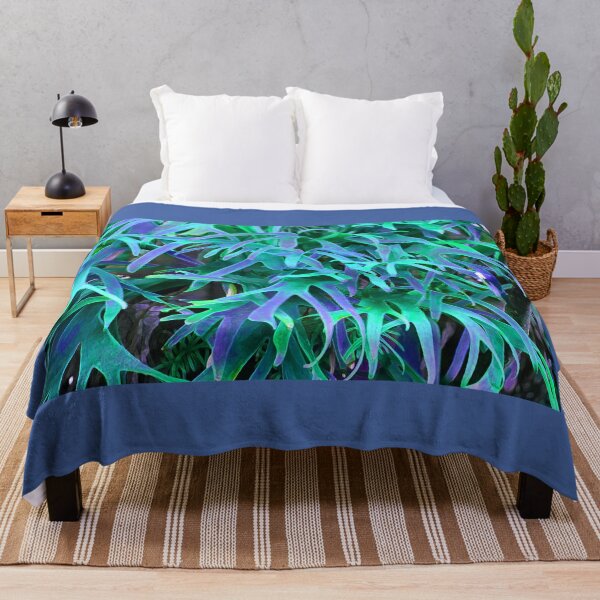 Item preview, Staghorn Fern in Cool Colors designed and sold by aloharobj.