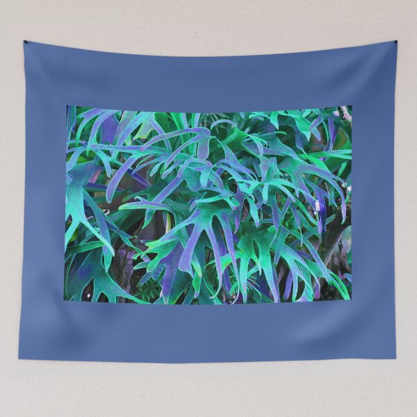 Item preview, Staghorn Fern in Cool Colors designed and sold by aloharobj.
