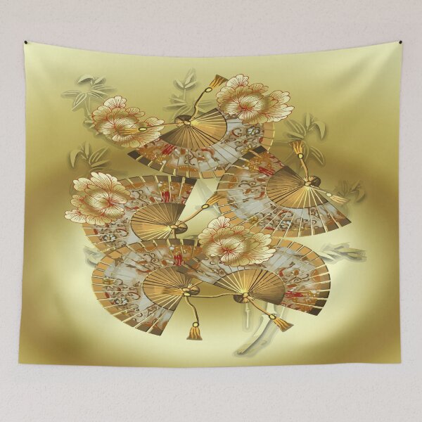 Item preview, Kopie von Asia Style - Blumen und Fächer designed and sold by harietteh.