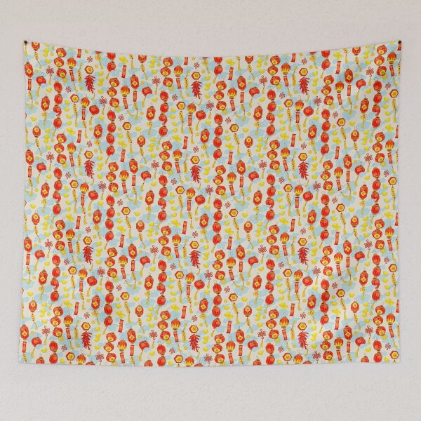Item preview, Pattern with Chinese Symbols for Holidays designed and sold by Anna Pogulyaeva.