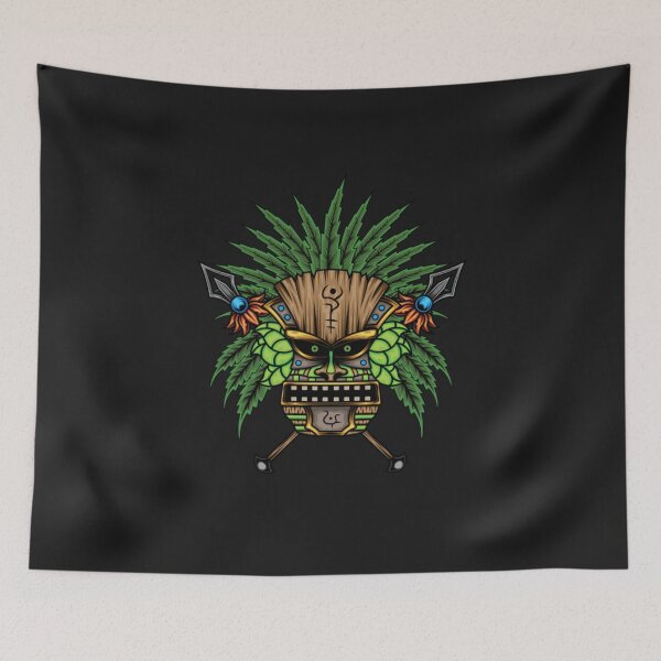 Artikelvorschau, Tiki Tiki-Masken-Illustration entworfen und verkauft von Shirtmandudee.