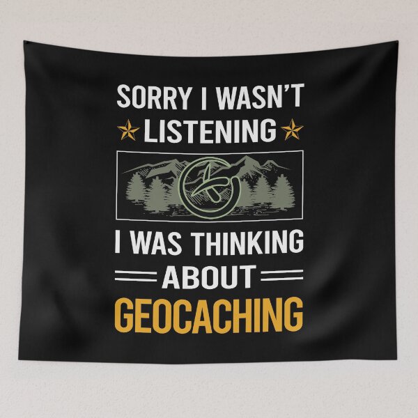 Item preview, Funny Listening Geocaching Geocache Geocacher designed and sold by jiggleterrified.
