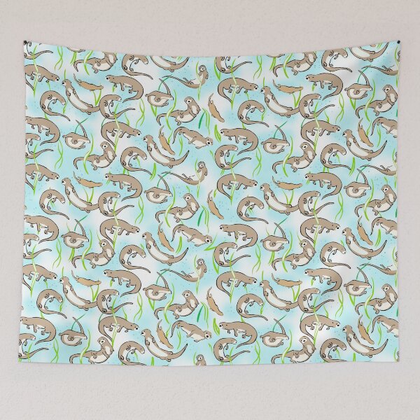 Item preview, Otters Seaweed Pattern designed and sold by LittleShop79.