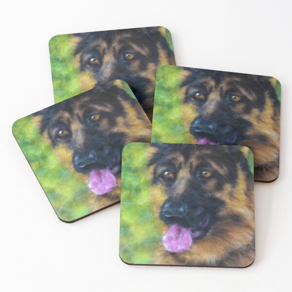Item preview, German Shepherd Gsd dog wool art designed and sold by WoolStones.