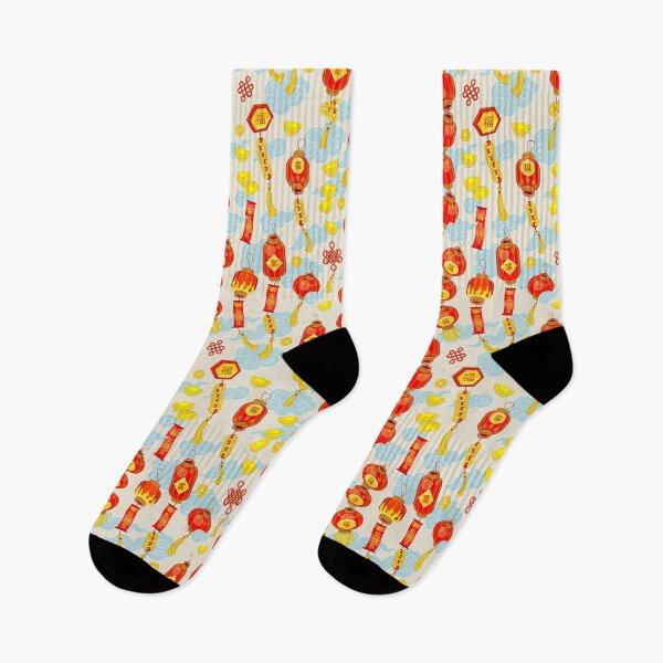 Item preview, Pattern with Chinese Symbols for Holidays designed and sold by Anna Pogulyaeva.