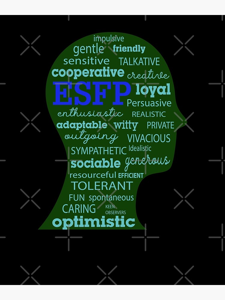 Esfp The Entertainer Personality Logo Head Traits Poster By