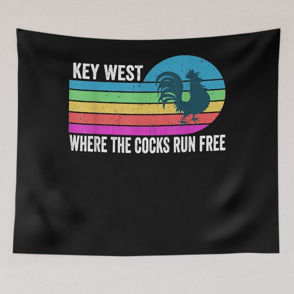 Item preview, Funny Key West Rooster where the cocks run free designed and sold by ShawnaRoderick.