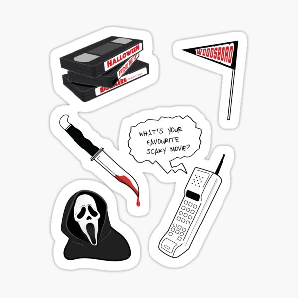 Horror Movie Sticker, Y2k Sticker, Sticker Make Scream, Spooky