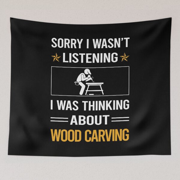 Item preview, Funny Listening Wood Carving Woodcarving designed and sold by RandalDavis.