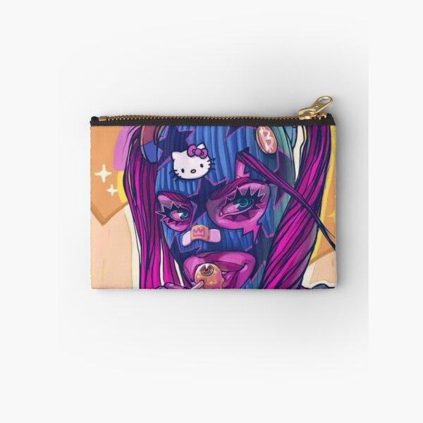 Item preview, Colored Purple Hair Gangsta Mask Super Hero Woman Fantasy Lollipop Bitcoin Cat  Cool Boho   designed and sold by DaniVi.