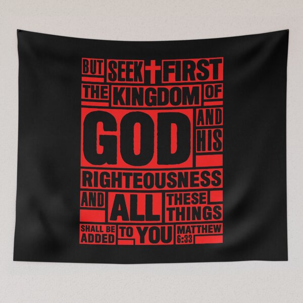 Item preview, Matthew 6:33 Seek First the Kingdom of God designed and sold by plushism.
