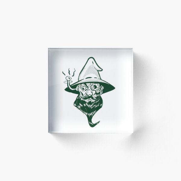 Space Wizard Head Acrylic Block
