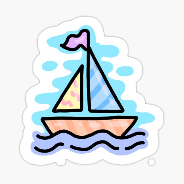 Cute Sailboat Sticker