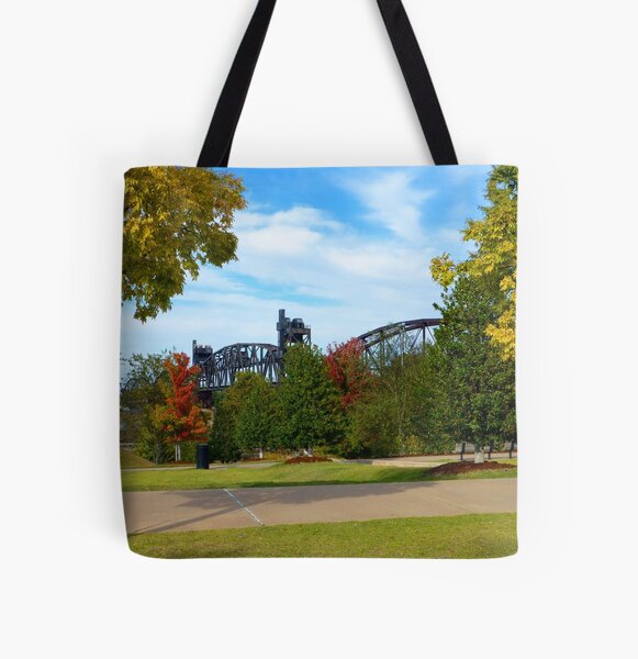 Item preview, The Clinton Footbridge With Fall Colors designed and sold by WildestArt.