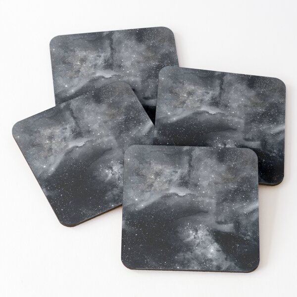 Item preview, Black White Galaxy Nebula Painting designed and sold by InovArtS.