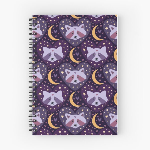 Aperçu de l'œuvre Ratons laveurs Lune Coeur créée et vendue par SweetThreads79.
