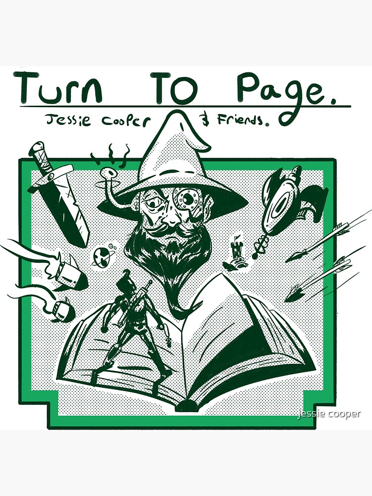 Turn to Page show art by Jessiepodcasts